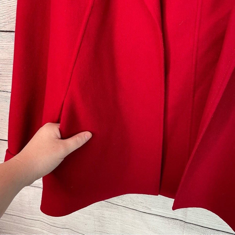 Talbots 100% Wool Red Open Front Jacket 12p * - image 3